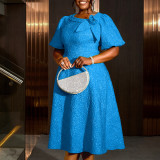 Jacquard Plus Size Fashion Formal Party A-Line Dress