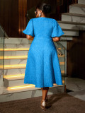 Jacquard Plus Size Fashion Formal Party A-Line Dress