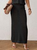 women's sexy knitting hollow long skirt holidays beach skirt
