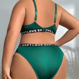 Women striped Letter sexy Bikini Swimwear  Set