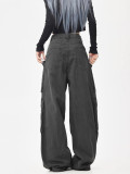 Women Retro Multi-Pocket Pleated Cargo Pants