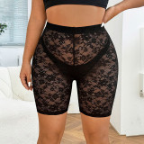 Sexy Lace Basic See-Through Stretchy Shorts for Women
