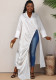 Women sexy V Neck long sleeve pleated Casual dress