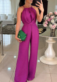 Women Summer Sexy Off Shoulder Sleeveless Lace Jumpsuit