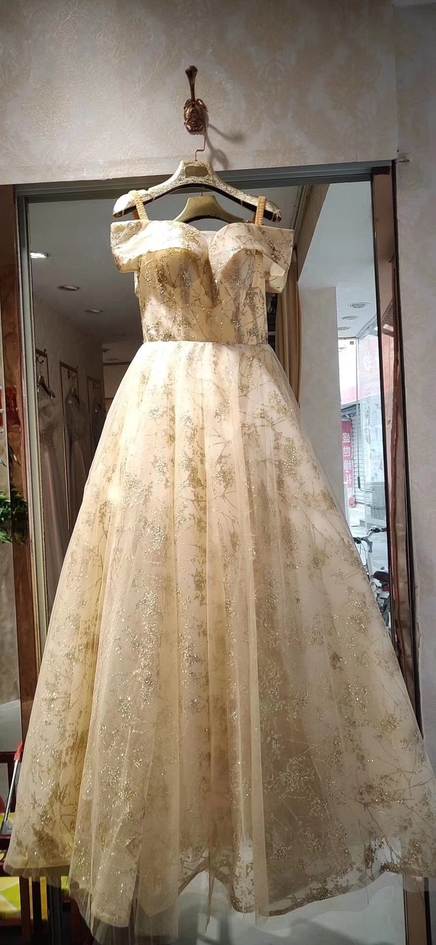 Women Red Off Shoulder Formal Party Evening Dress