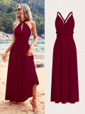 Women cross Lace-Up Backless sexy dress