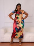 Women sexy Off Shoulder sleeveless Stretchy Bodycon Dress