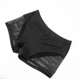 Fishing Net Patchwork Hollow Sexy Basic Shorts for Women