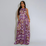 Fashion Women's Summer Holiday Style Sexy Low Back Jumpsuit