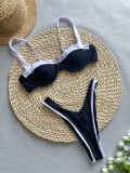 High-Waist Bikini Patchwork Sexy Two-Piece Women's Swimwear