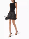 Round Neck Sleeveless Fashionable Ladies Tassel Short Party Dress
