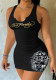 Summer Fashion Pattern Printed Strap Casual Short Dress