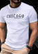 Summer Letter Print Trendy Men's Short Sleeve Casual Round Neck T-Shirt