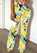 Women's Fashion Floral Print Wide-Leg Pants