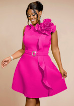 Women Flower Party Formal Party Sleeveless Dress