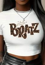 Women Street Printed Crop T-Shirt Top Women Street Printed Crop T-Shirt Top