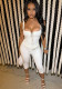 Women Lace-Up Tank Top and Solid Pants Two-Piece Set