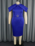 Spring Summer Cutout-Shoulder Half High-Neck Elegant Bodycon Dress