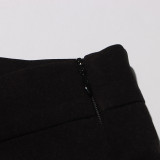 Off-Shoulder Strap Top High-Waist Pleated Skirt Two Piece Set