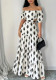 Women Summer Print Lace-Up Sexy Off Shoulder Strapless Dress