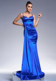 Summer Luxury Strap Slim Waist Fishtail Evening Gown