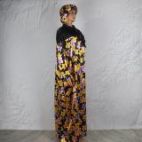 Spring African Plus-Size Dress Print Robe