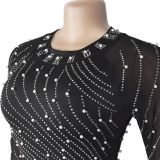 Summer Beaded Slim Long-Sleeve Elegant Dress