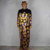 Spring African Plus-Size Dress Print Robe