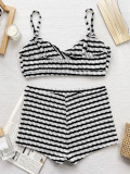 Summer Two-Piece Swimsuit Black White Contrast Sexy Bikini