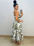 Summer Casual Print Strap Dress for Women