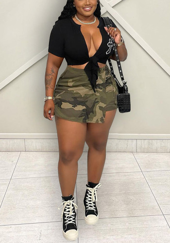 Women Summer Camouflage Skirt