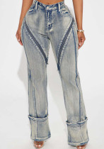 Women Spring Sexy Stretch Washed Zipper Denim Pants Women Spring Sexy Stretch Washed Zipper Denim Pants