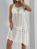 Women's Beach Dresses Cutout Knitting Tank Dresses