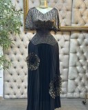 Women Bat Sleeves Pleated Top and Pleated Skirt Two-piece Set