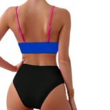Women's Two Pieces Swimwear Patchwork Colorblock Bikini