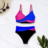 Women's Two Pieces Swimwear Patchwork Colorblock Bikini