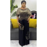 Women Bat Sleeves Pleated Top and Pleated Skirt Two-piece Set