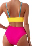 Women's Two Pieces Swimwear Patchwork Colorblock Bikini