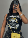 Summer High Street Hiphop Loose Loose Sleeveless Tank Top