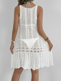 Women's Beach Dresses Cutout Knitting Tank Dresses