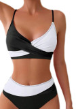 Women's Two Pieces Swimwear Patchwork Colorblock Bikini