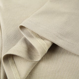 Slim Sports Basic Stand Collar Short Sleeve t-shirt Sports Casual Zipper Top