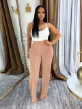 Fashion Casual Women's Loose High Waist Wide Leg Pants Elegant Career Trousers