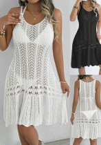 Women's Beach Dresses Cutout Knitting Tank Dresses Women's Beach Dresses Cutout Knitting Tank Dresses