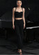 Women Summer Casual lace Suspender Top and Bell Bottom Long Pants Two-piece Set