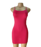 Women Metal Buckle Cross Strapless Backless Sexy Bodycon Dress