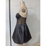 Women Spring Summer lace Party Suspender Tutu Dress