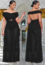 Women Sexy Top and Long Skirt Two-piece Set Women Sexy Top and Long Skirt Two-piece Set