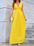 Women White Beach Holidays Sleeveless Dress