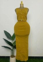 Women knitting Top and Skrit two-piece set Women knitting Top and Skrit two-piece set